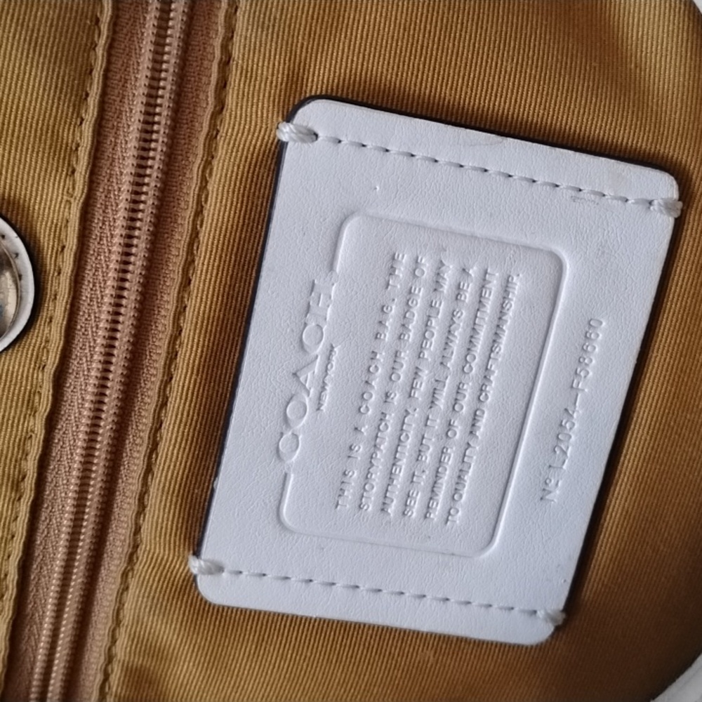Coach Off-White Leather Tote - Picture 15 of 16